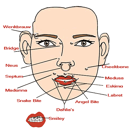 gezichtspiercings