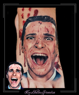 american psycho patrick bateman acteur filmster christian bale voet1