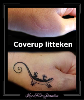 coverup litteken hagedis hand