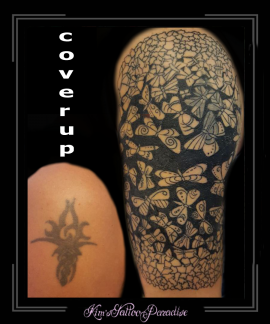 coverup vlinders escher bovenarm