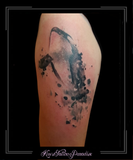 dolfijn dier watercolor trash bovenarm