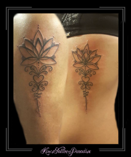 family familie love liefde unaloom unalome lovetattoo bovenarm zij