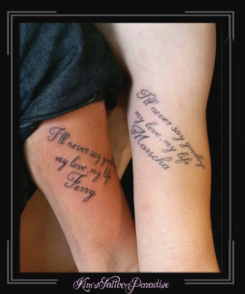 liefdes tattoo tekst