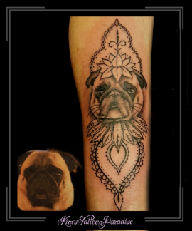 portret,hond,flip,onderarm,mandala,