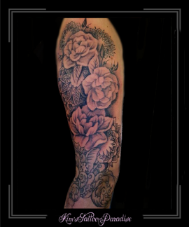 sleeve bloemen rozen mandala bovenarm