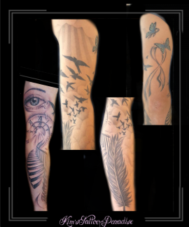 sleeve vlinders klok trap stralen logo symbool symbol veer veren oog ogen