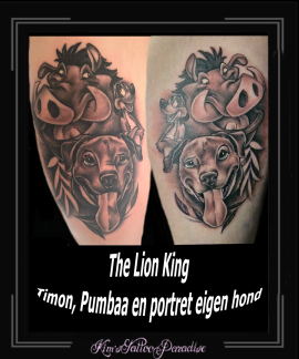the-lion-kingtimonpumbaaportreteigen-hond-benen