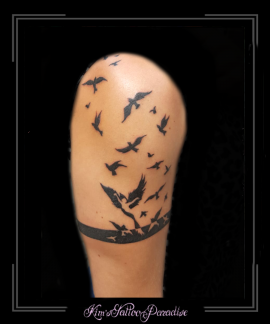 vogels,armband,vrouw,bovenarm,