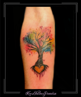 watercolor,boom,hartje,onderarm,