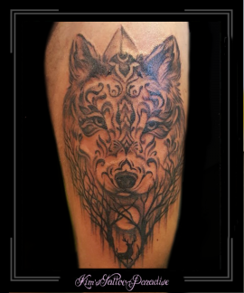 wolf,hert,mandala,bovenbeen,