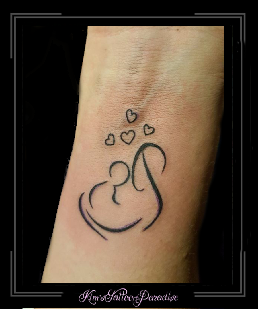 Hedendaags Moeder Kind Symbool Tattoos VT-48