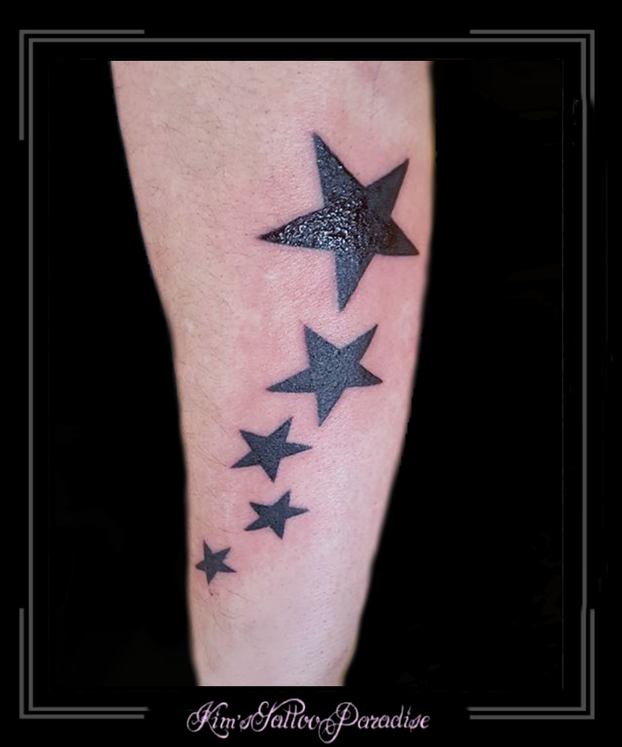 Humoristisch beloning Moet sterren onderarm | Kim's Tattoo Paradise