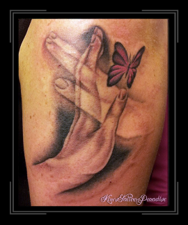 handen vlinder